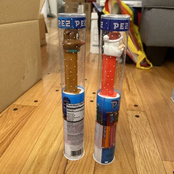 Christmas Reindeer & Santa Pez Dispenser, with Pez Candy Refills NIB Holiday - Picture 4 of 6